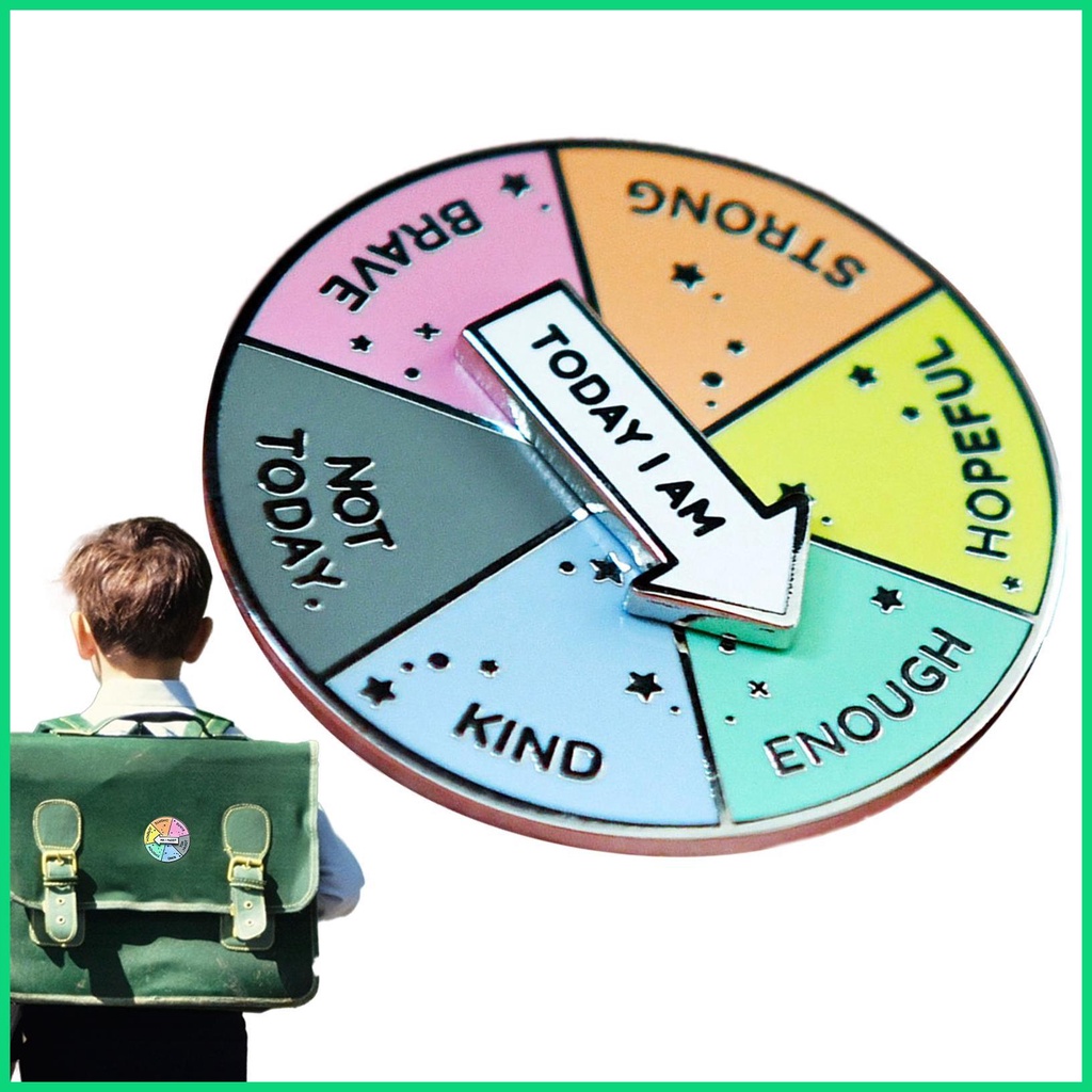 Ghim Cài Áo Bằng Acrylic Hình Tròn In Hoạt Hình Vui Nhộn Có Thể Xoay Tương Tác Cho Nữ Bojiwvn