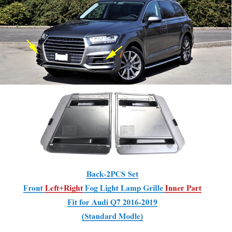 Set 2 Khung Lưới Đèn Sương Mù Phía Trước 4M Cho Xe Hơi Audi Q7 2017-20190807151 Dây Đèn Led 4M 4M 4M Chất Lượng Cao0807152