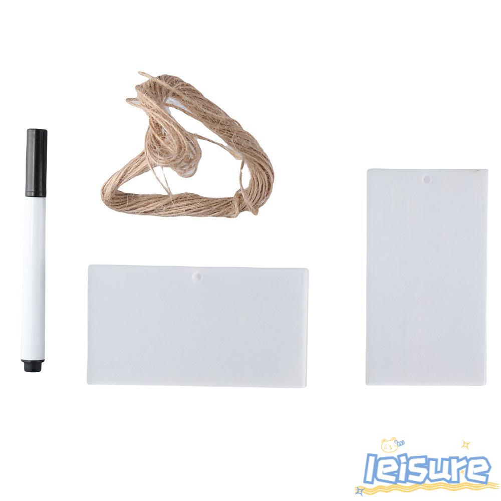 LEISURE Set 20 Nhãn Treo Acrylic Trong Suốt 3.54x1.97in Trưng Bày Dây Treo