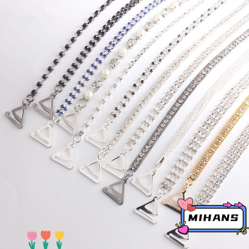 MIH Dây Áo Ngực Mạ Bạc Đính Pha Lê Nhã Nhặn