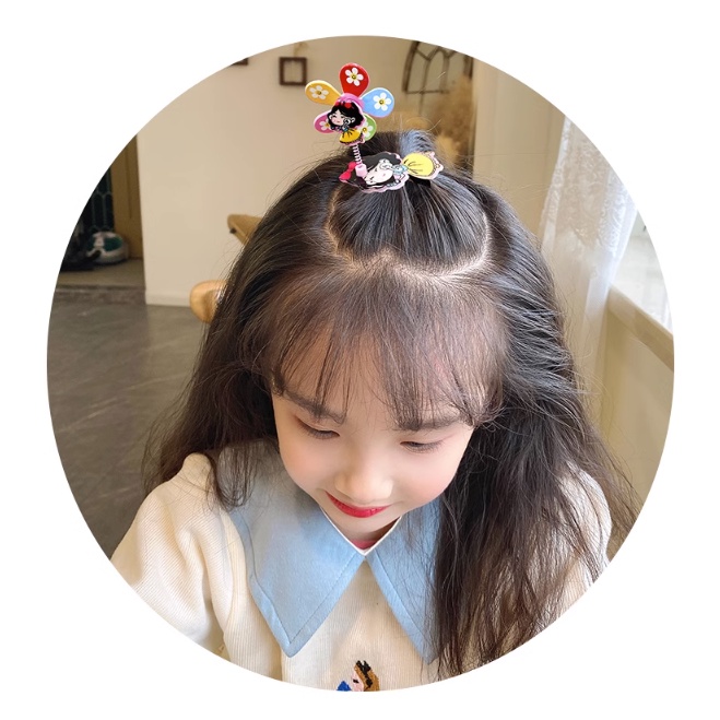 Kẹp tóc chong chóng hình cối xay gió Bạch Tuyết, ngựa Pony, Công Chúa dễ thương dành cho bé