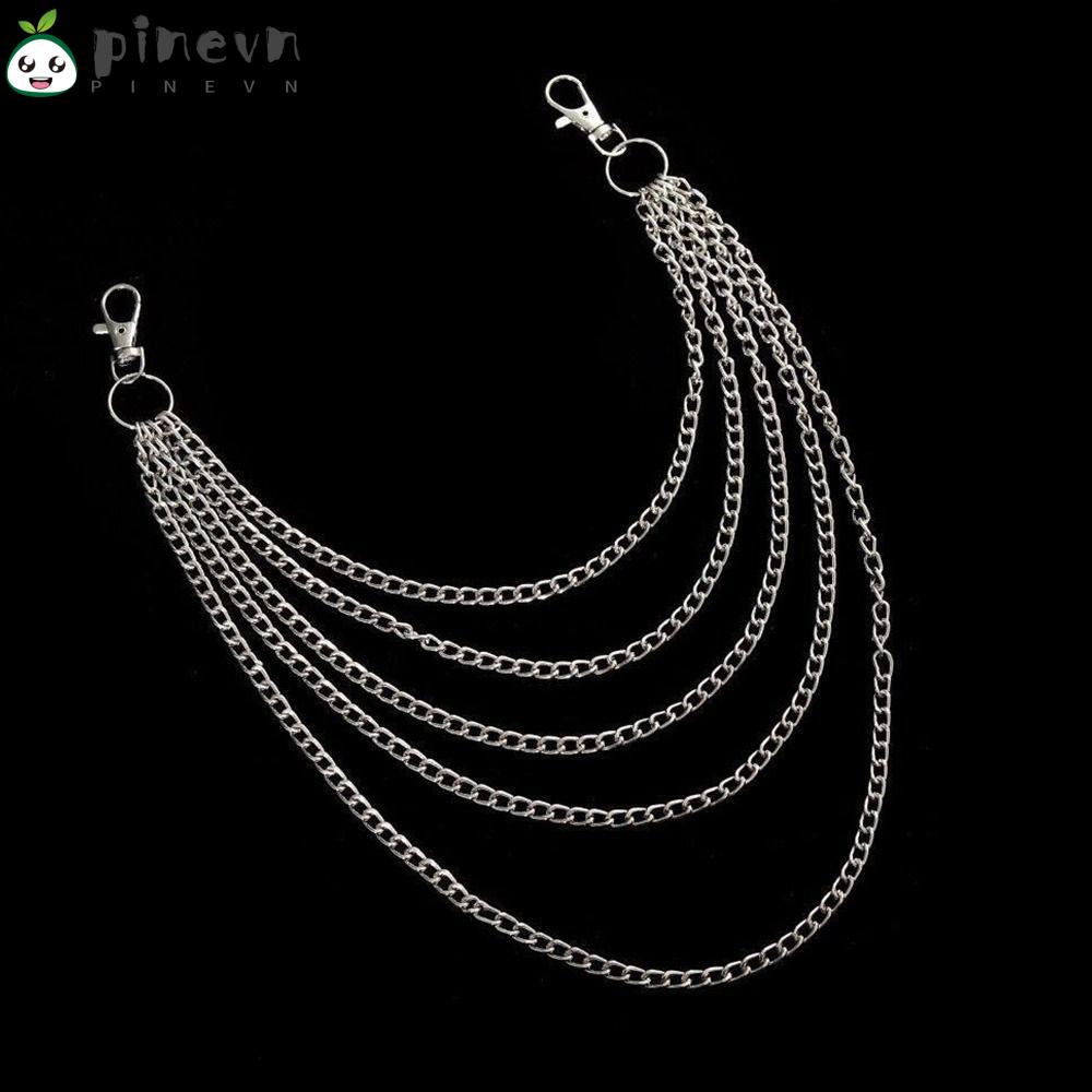 PINEVN Móc Khóa Quần Jean Nhiều Lớp Phong Cách Hip Hop Thời Trang