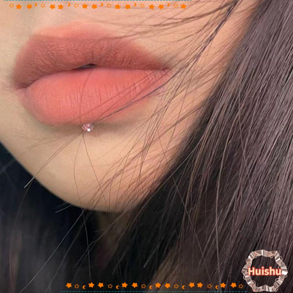 HS Bộ Trang Sức Xỏ Khuyên Mũi Bằng Thép Không Gỉ Đính Đá Quý Kim Cương Mới Cho Nam Và Nữ