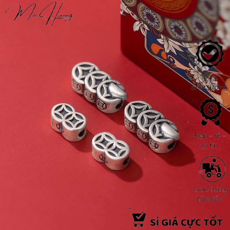 [S925] Charm bạc 3D kim tiền - MH762