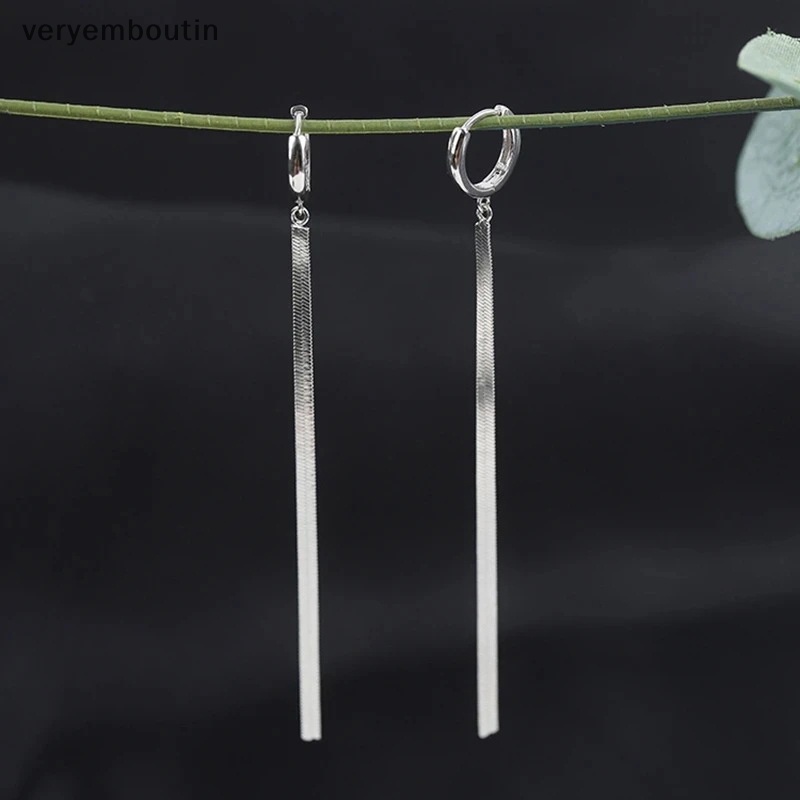 Bông Tai Dáng Dài Phối Tua Rua Đơn Giản Độc Đáo Thời Trang Cho Nữ