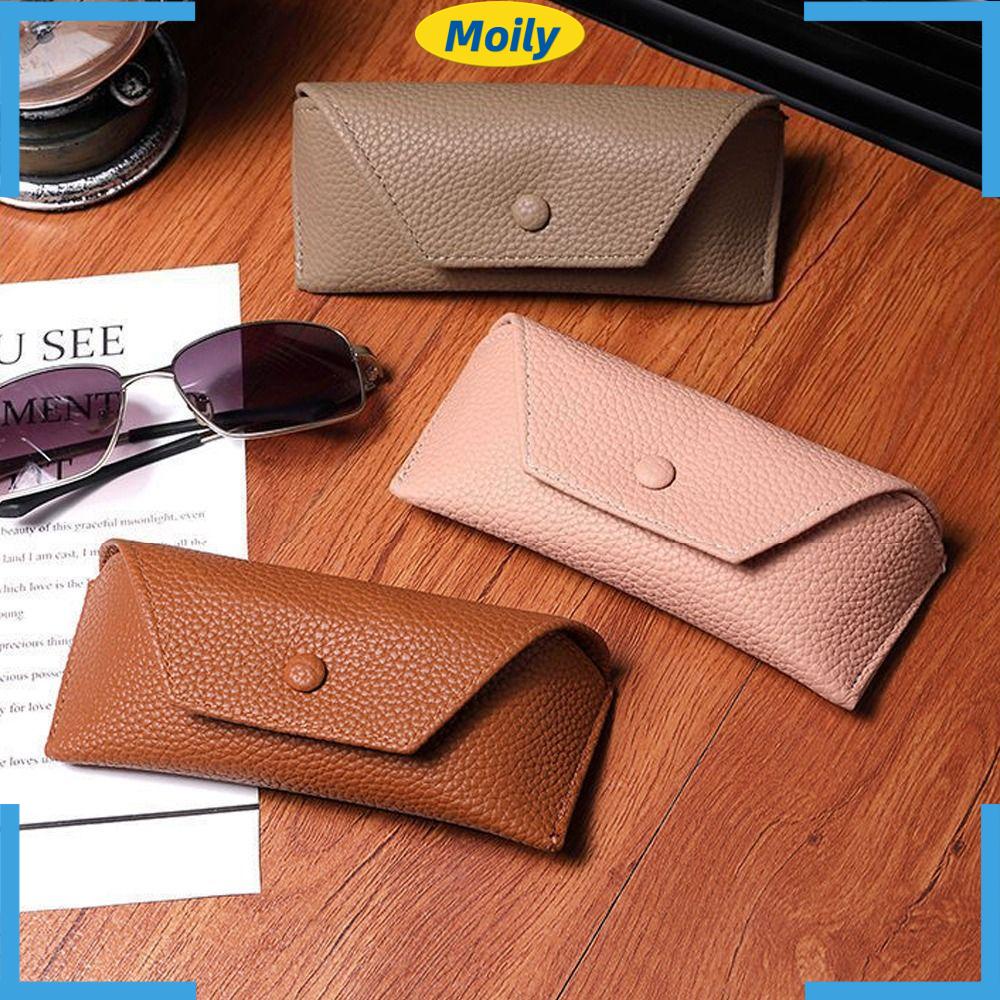 MOILYVN Túi Da PU Đựng Mắt Kính Chống Áp Lực Dành Cho Nam