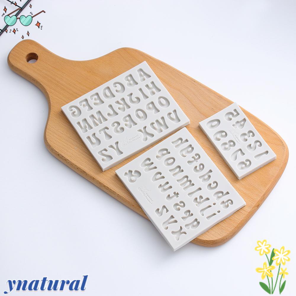 YNATURAL Khuôn Fondant Làm Bánh Đường Hình Kí Tự Bảng Chữ Cái Và Số 3D