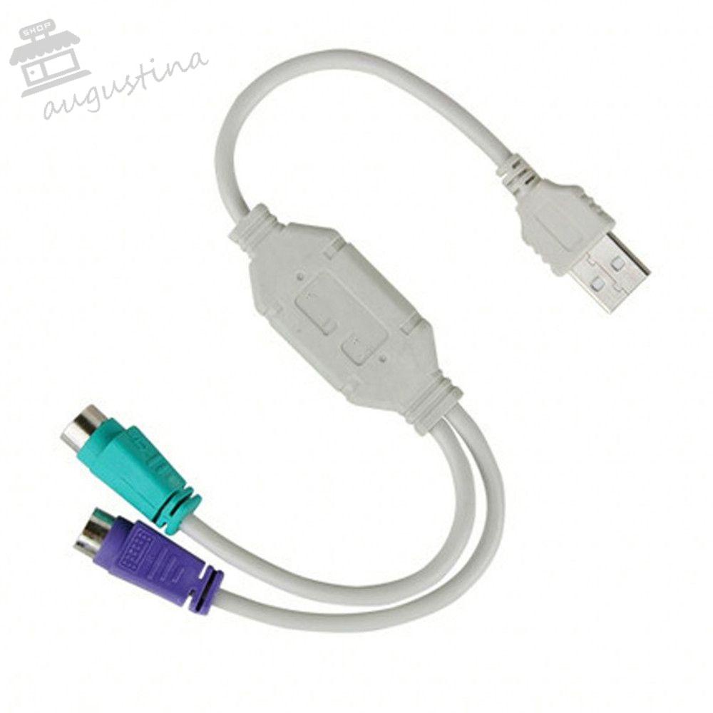 AUGUSTINA Dây Cáp Chuyển Đổi Đầu Cắm USB Sang Ổ Cắm PS2 Cho Chuột Và Bàn Phím Mới