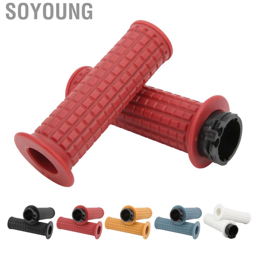 Soyoung Throttle Accelerator Handle Grips  25mm Caliber Control Impact Proof Heavy Duty Easy To Install for Motorcycle