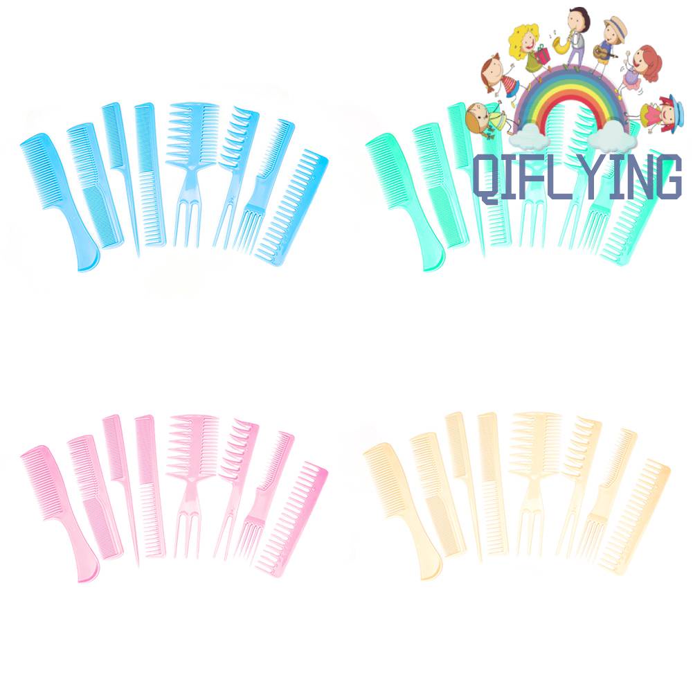 Set 8 Lược Chải Thẳng Râu Chuyên Nghiệp Không Độc Hại