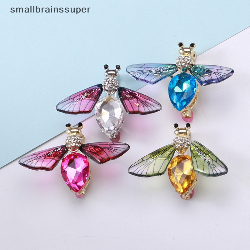 Ghim Cài Áo Hình Chú Ong Đính Đá Pha Lê Nhiều Màu Thời Trang Cho Nữ