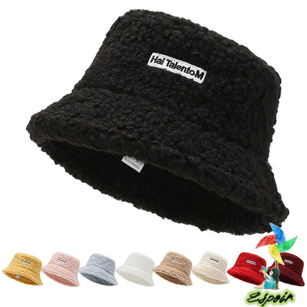 ESPO Mũ Bucket Chất Liệu Dày Dặn Ấm Áp Thời Trang Thu Đông Cho Nữ