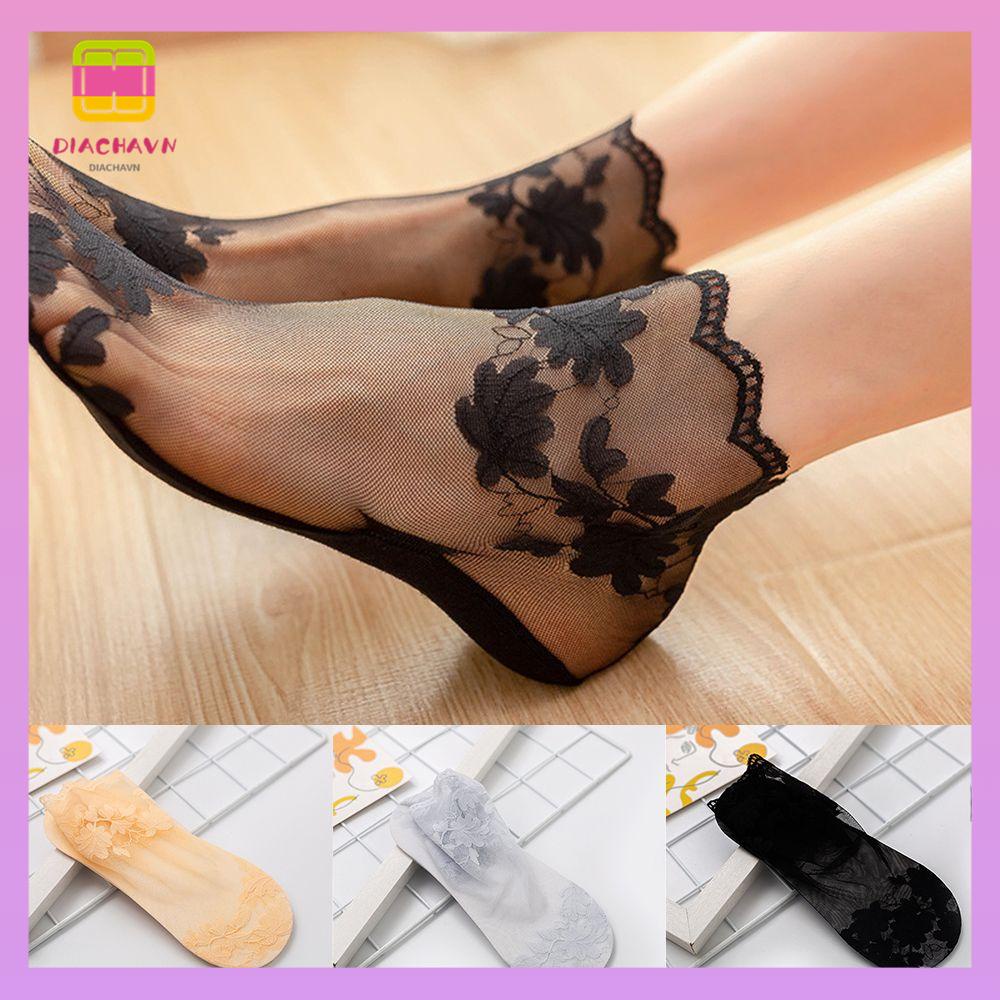 DIACHAVN Tất Thuyền Mỏng Trong Suốt Chống Trượt Tiện Lợi