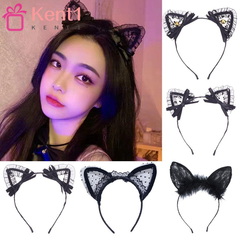 KENT1 Băng Đô Tai Mèo Phối Ren Thời Trang Gợi Cảm Dành Cho Tiệc Hóa Trang