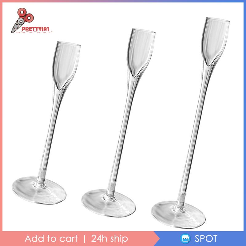 Bộ 3 Cây Nến Thủy Tinh Dùng Trang Trí Nhà Cửa Dịp Năm Mới