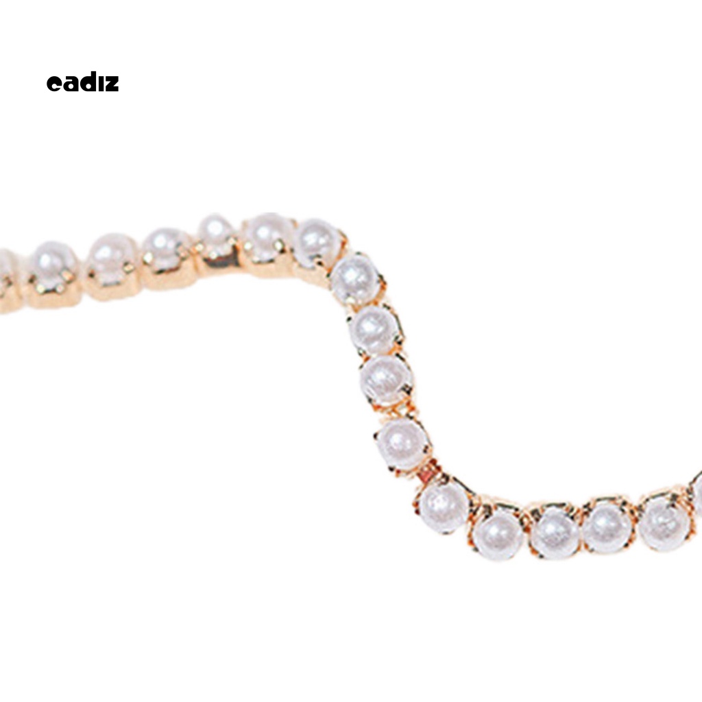 Set 6 Phụ Kiện Chuỗi Ngọc Trai / Kim Loại Trang Trí Móng Tay Nghệ Thuật DIY