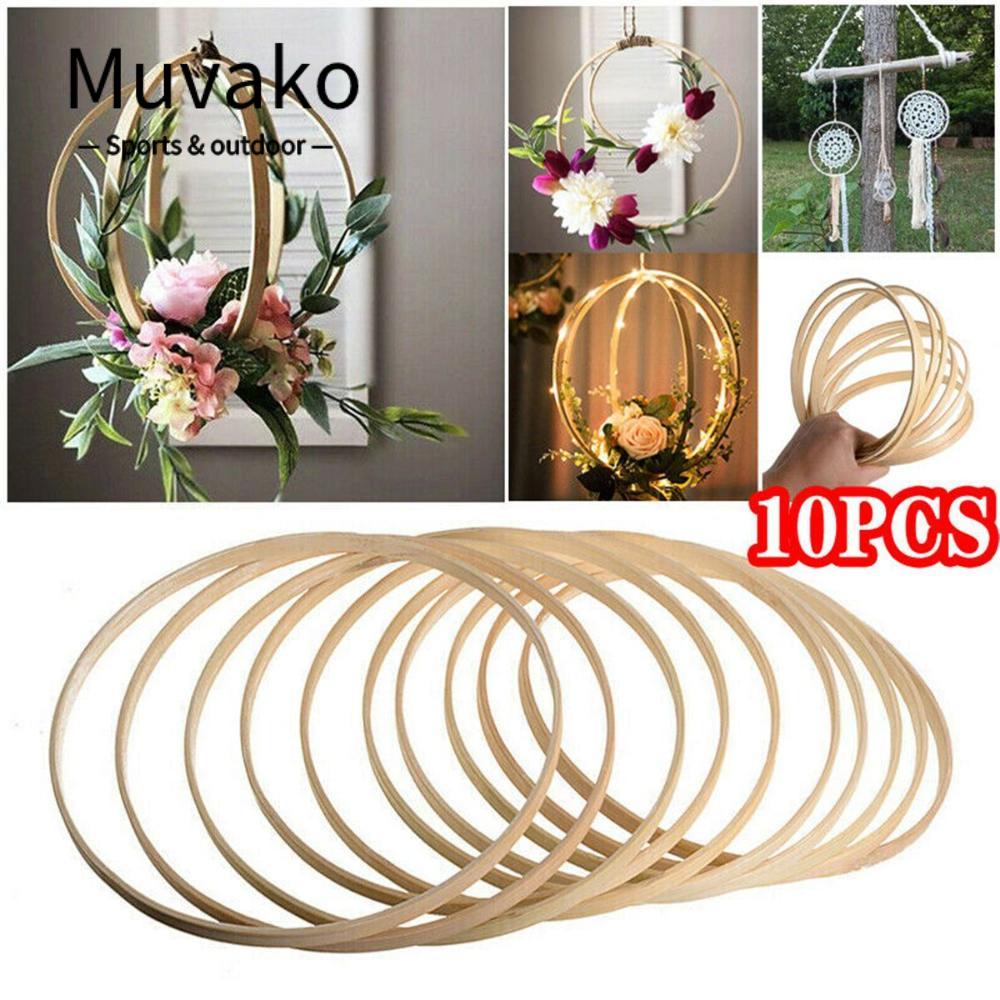MUVAKO Bộ 10 Khung Tre Làm Trang Sức