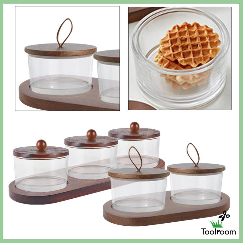 Khay Đựng Hũ Gia Vị Chia Ngăn Làm Quà Tặng Cho Tiệc Tùng