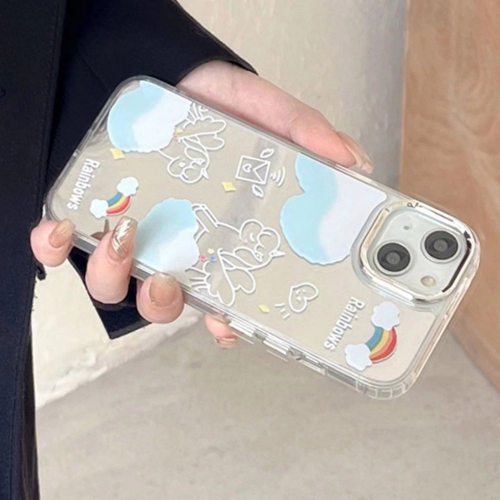 Ốp Điện Thoại TPU Mềm Chống Sốc Tráng Gương Họa Tiết Kỳ Lân Cho IPhone 11 12 13 14 Pro Max