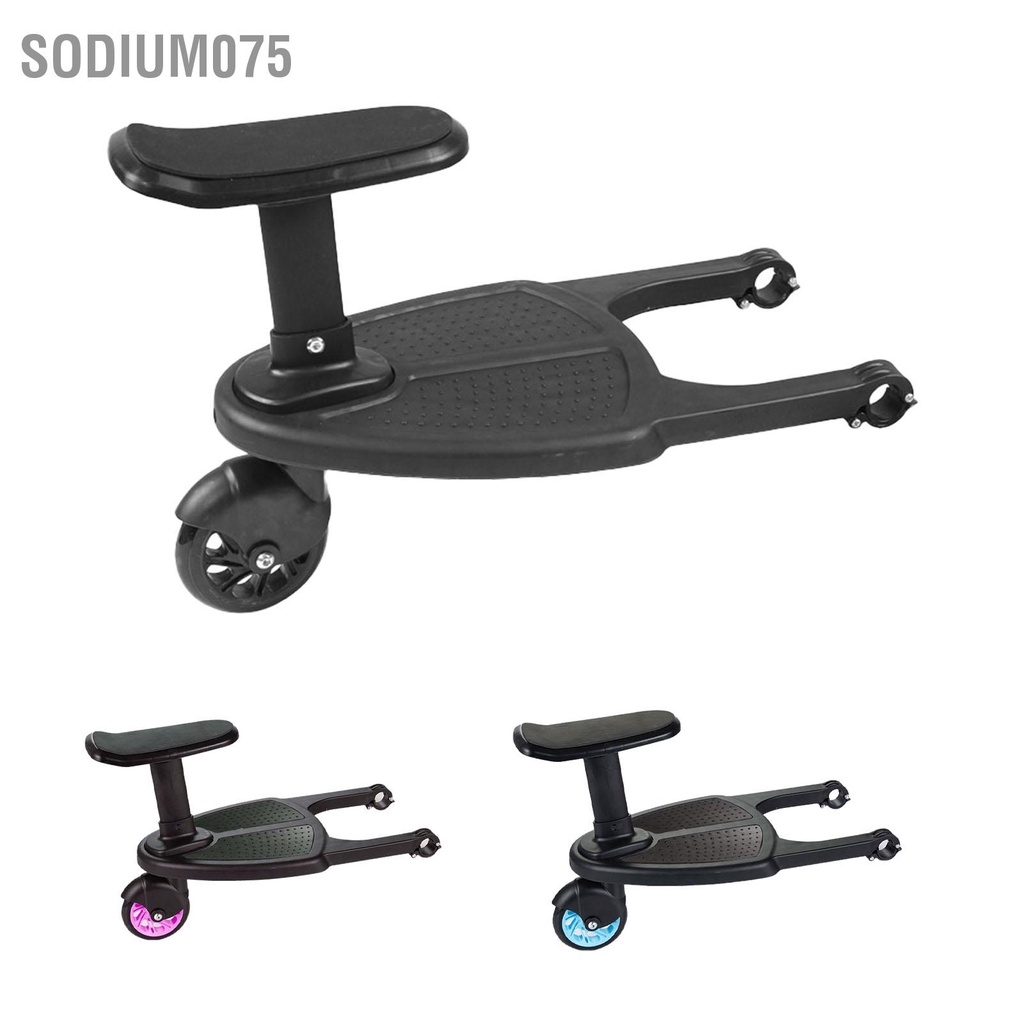 Sodium075 Xe Đẩy Em Bé Bàn Đạp Phụ Có Bánh Chế Độ Kép Đứng Cho 2 Trẻ