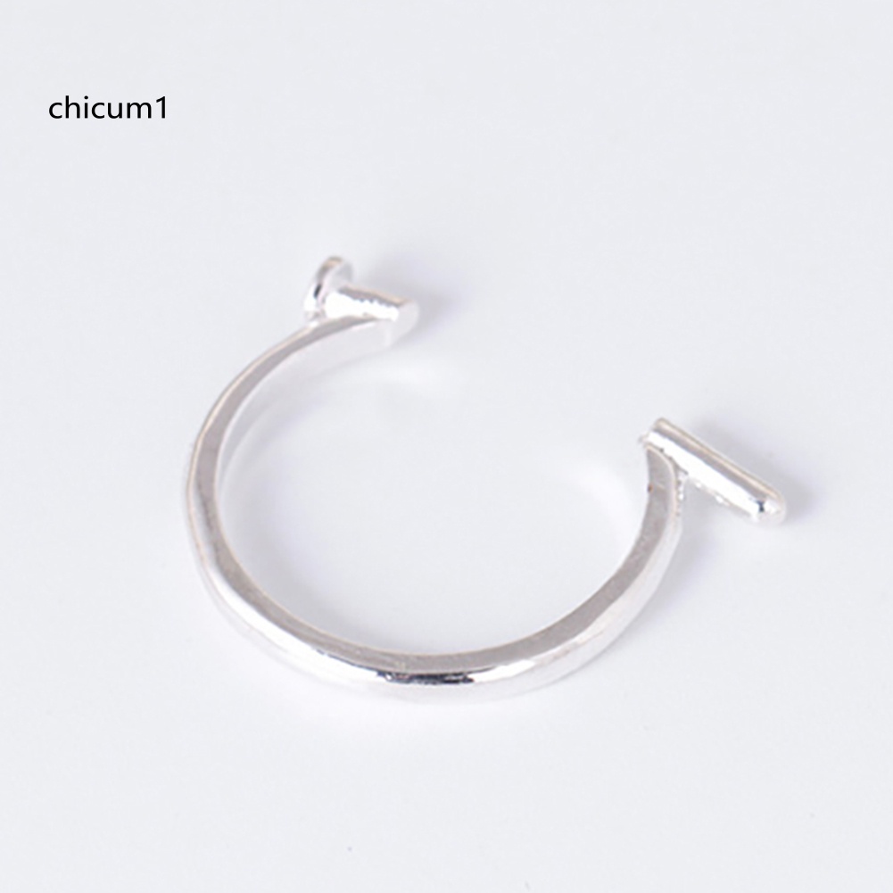 Nhẫn Hình Móng Tay Giả Unisex Sáng Tạo Có Thể Điều Chỉnh Kích Cỡ