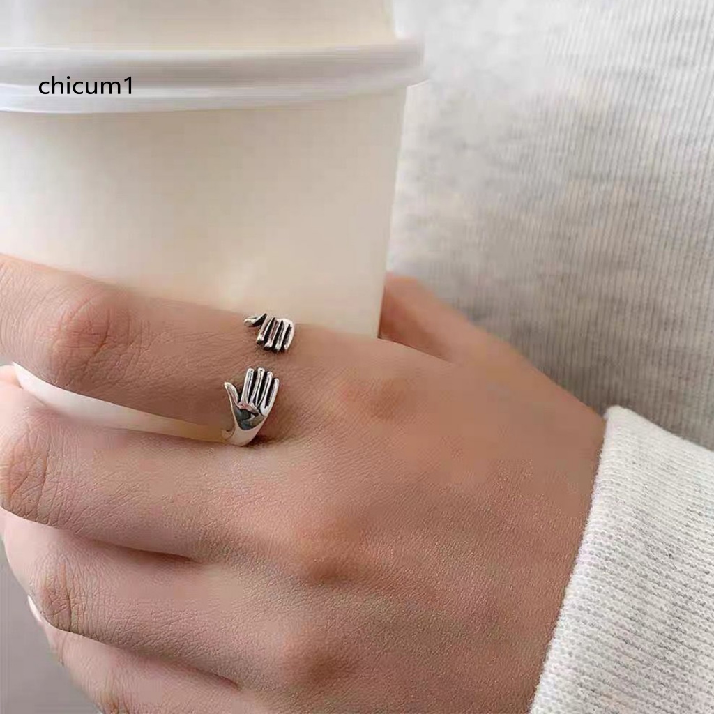 Nhẫn Mạ Điện Hình Trái Tim Phong Cách Retro Cá Tính Cho Nữ