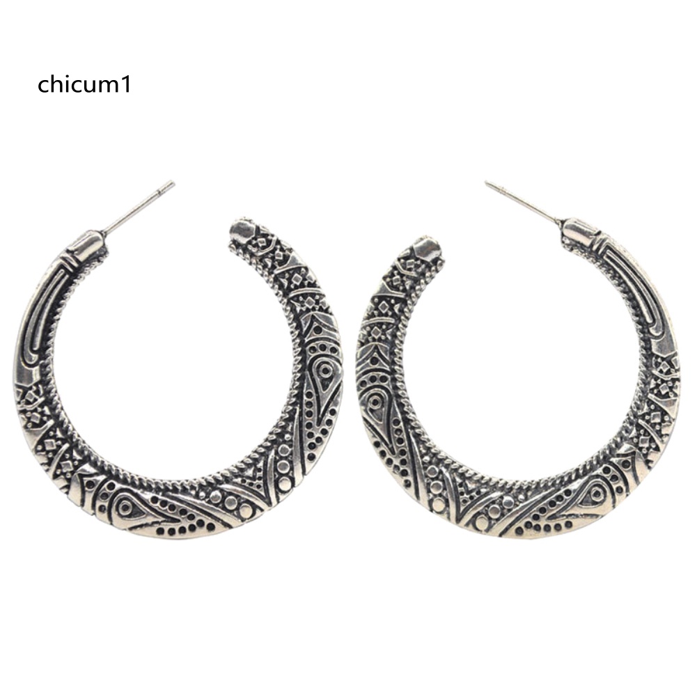 Khuyên Tai Nữ Trang Dáng Tròn Phong Cách Vintage