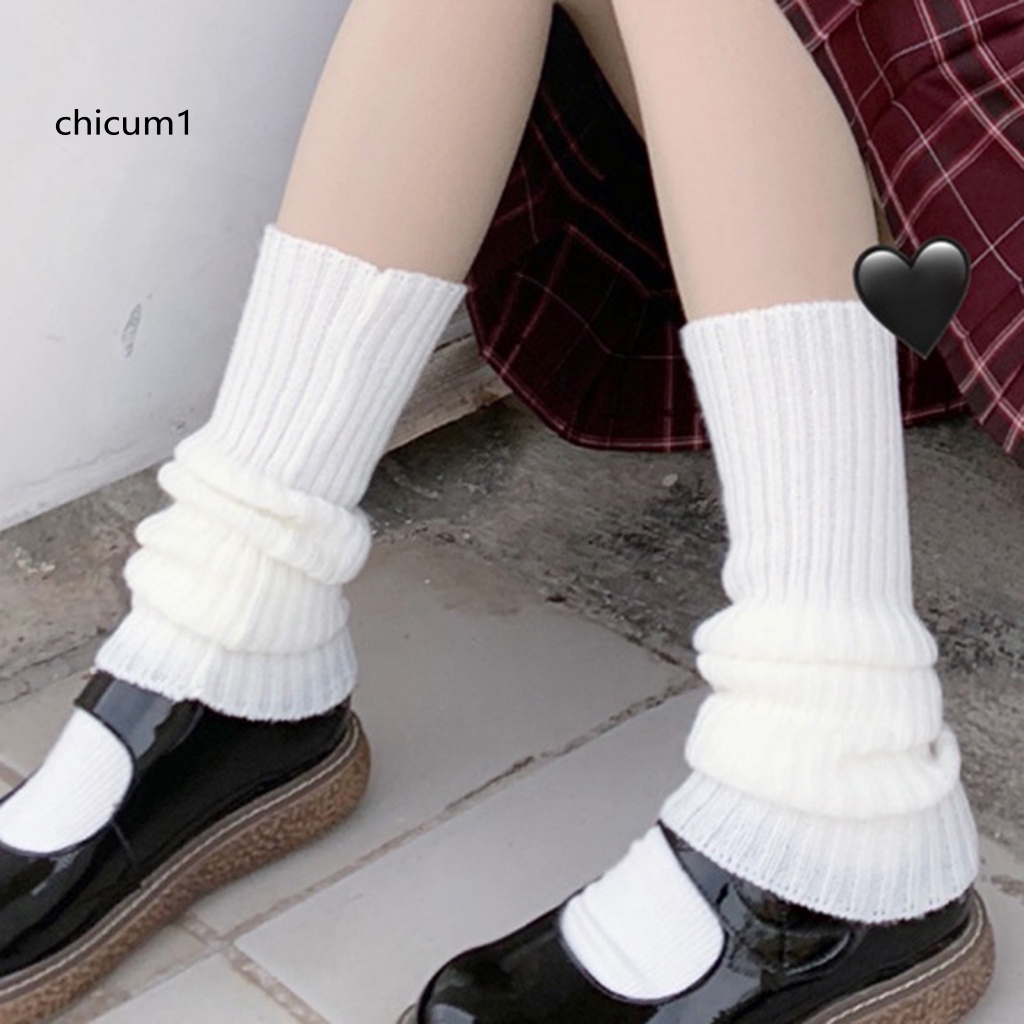 1 Đôi Tất Ống Trung Mềm Mại Thoáng Khí Giữ Ấm Mùa Đông Cho Nữ