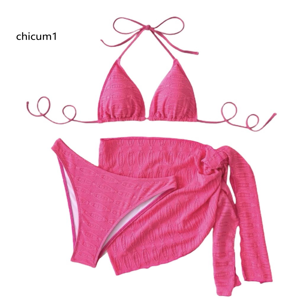 Set Bikini 3 Món Màu Sắc Thời Trang Quyến Rũ Cho Nữ