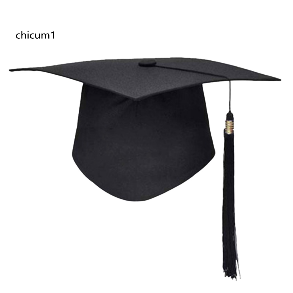 Mũ Mortarboard CC Thiết Kế Cổ Điển Phối Tua Rua Thoáng Khí Thoải Mái Trang Trí Lễ Tốt Nghiệp