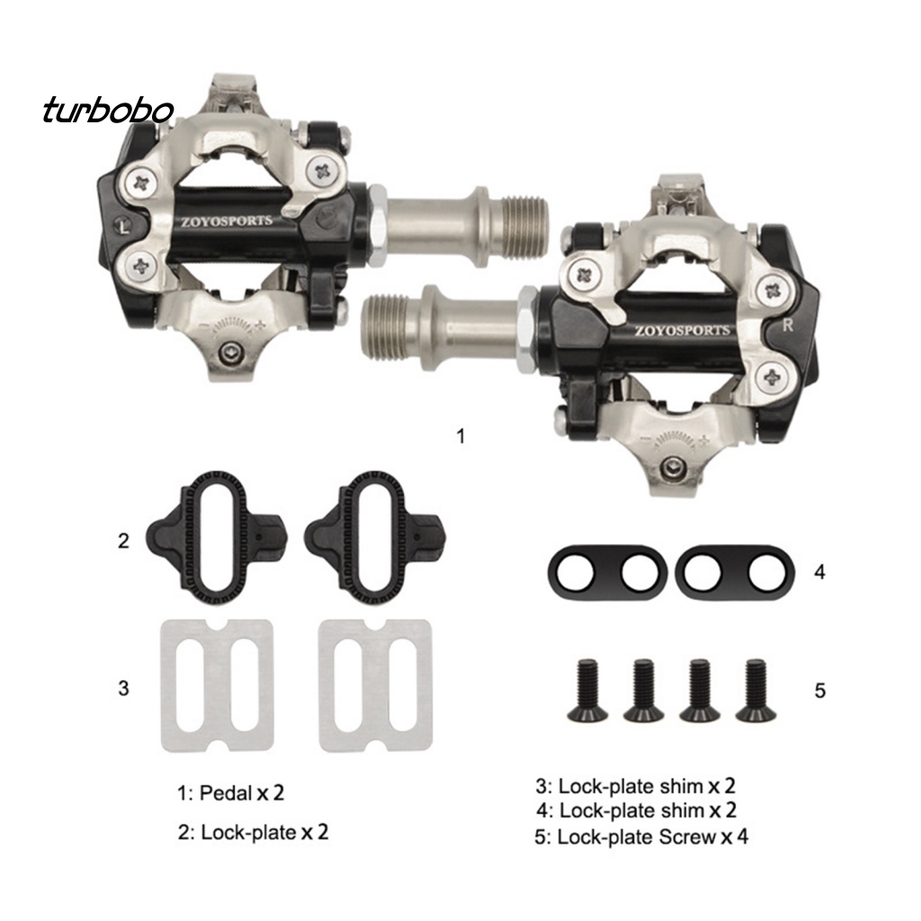 1 Bộ Bàn Đạp Tự Khóa Bằng Hợp Kim Nhôm Độ Bền Cao Chống Rỉ Sét Có Thể Điều Chỉnh Cho Xe Đạp Leo Núi