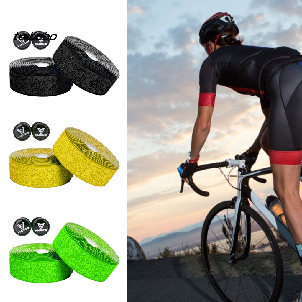 1 Cặp Băng Quấn Tay Lái Xe Đạp Thấm Hút Mồ Hôi Chống Mòn Chất Liệu Polyurethane