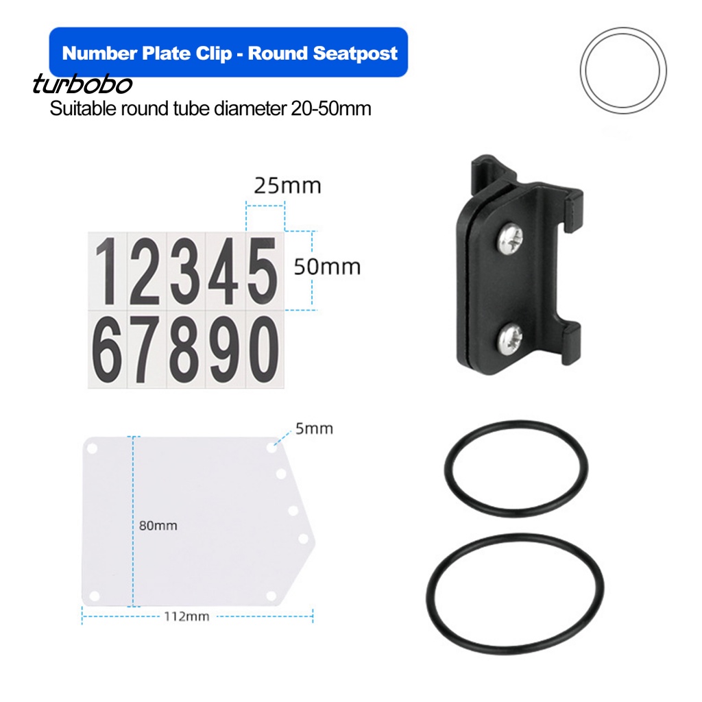 Turbobobo Giá Đỡ Biển Số Xe Đạp Chất Liệu Co Giãn Dễ Lắp Đặt Tiện Dụng
