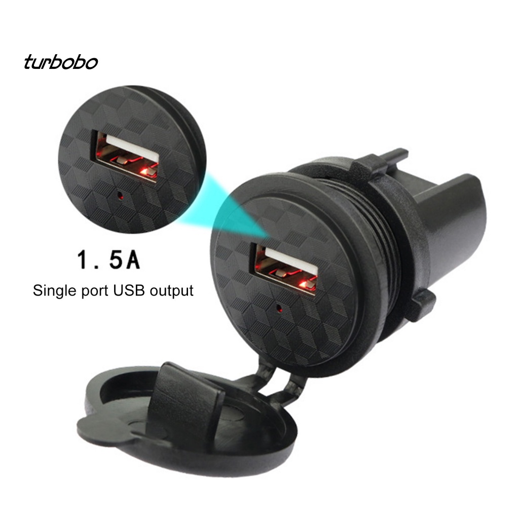 Bộ Chuyển Đổi Sạc Nhanh PC Một Cổng USB Chống Thấm Nước Cho Xe Mô Tô