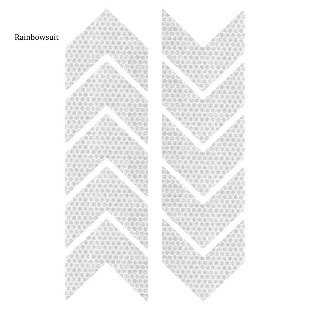 Set 10 Miếng Dán Phản Quang Tự Dính Bảo Vệ Thân Xe Hơi