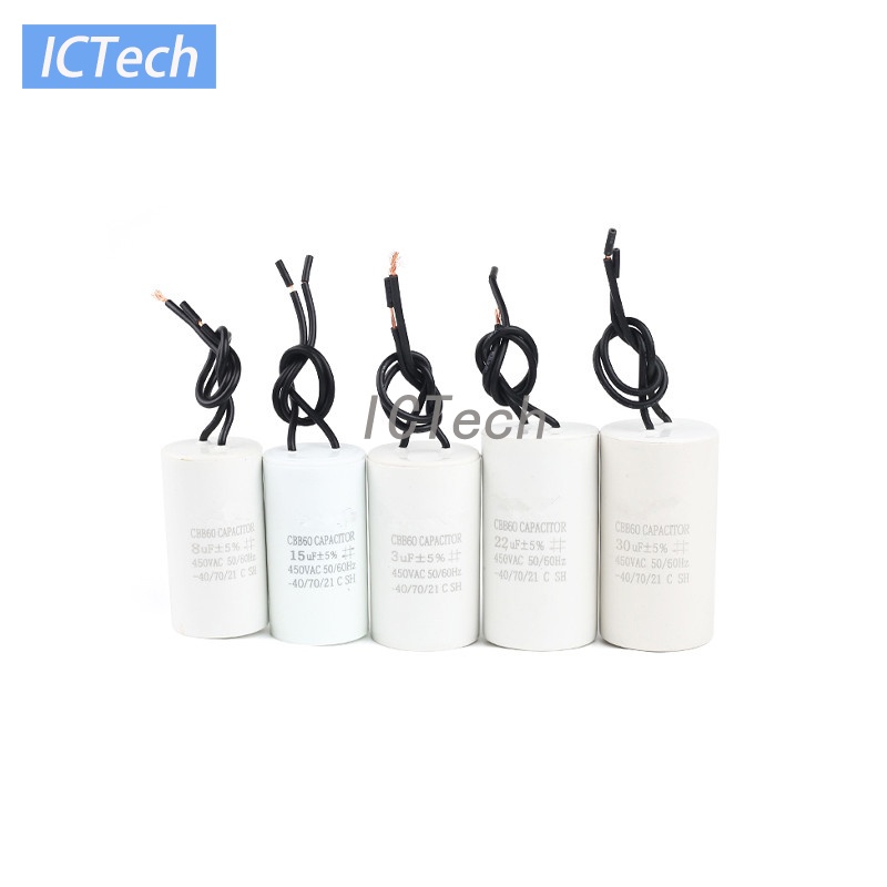 Set 2 Tụ Điện CBB60 450V AC CBB60 5% 4uF 5uF 6uF 8uF 10uF 12uF 14uF 15uF 16uF 20uF 24uF 25uF 30uF 35uF Chuyên Dụng