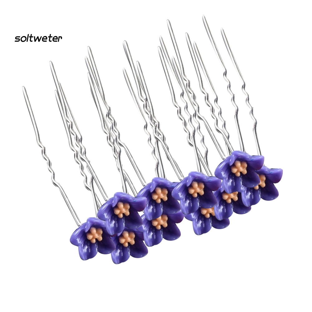 Bộ 10 Trâm Cài Tóc Chữ U Hoạ Tiết Hoa Thời Trang Cho Cô Dâu