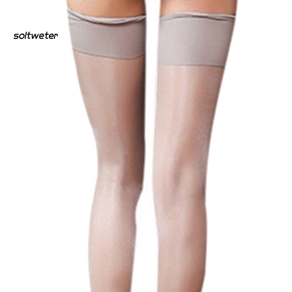 1 Đôi Tất Chân Nylon Dài Co Giãn Thoáng Khí Cho Nữ