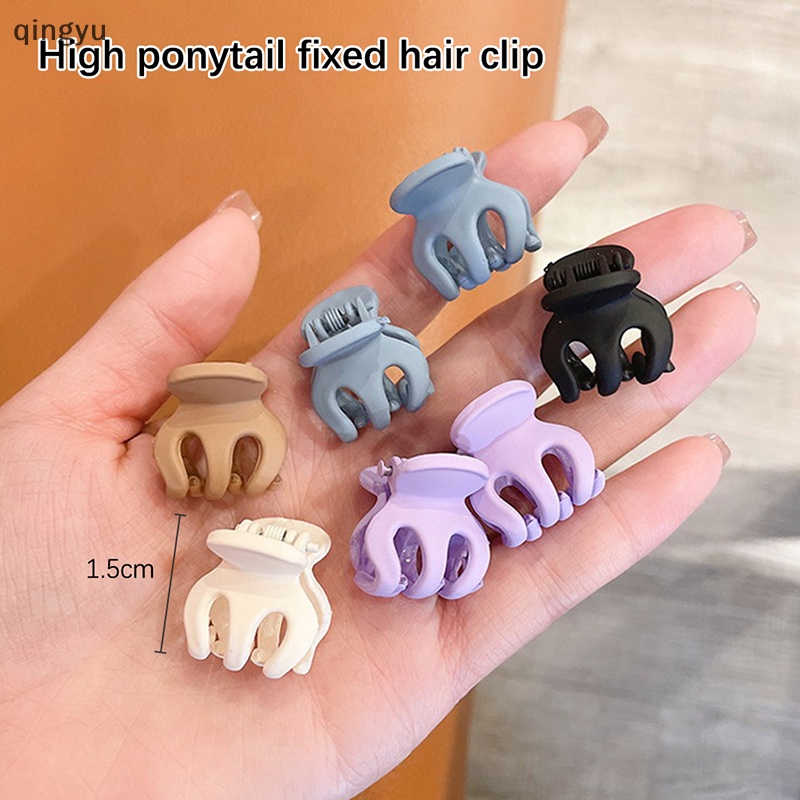 Set 10 Kẹp Tóc Mini Bằng Nhựa Nhám Chống Chảy Xệ Chất Lượng Cao