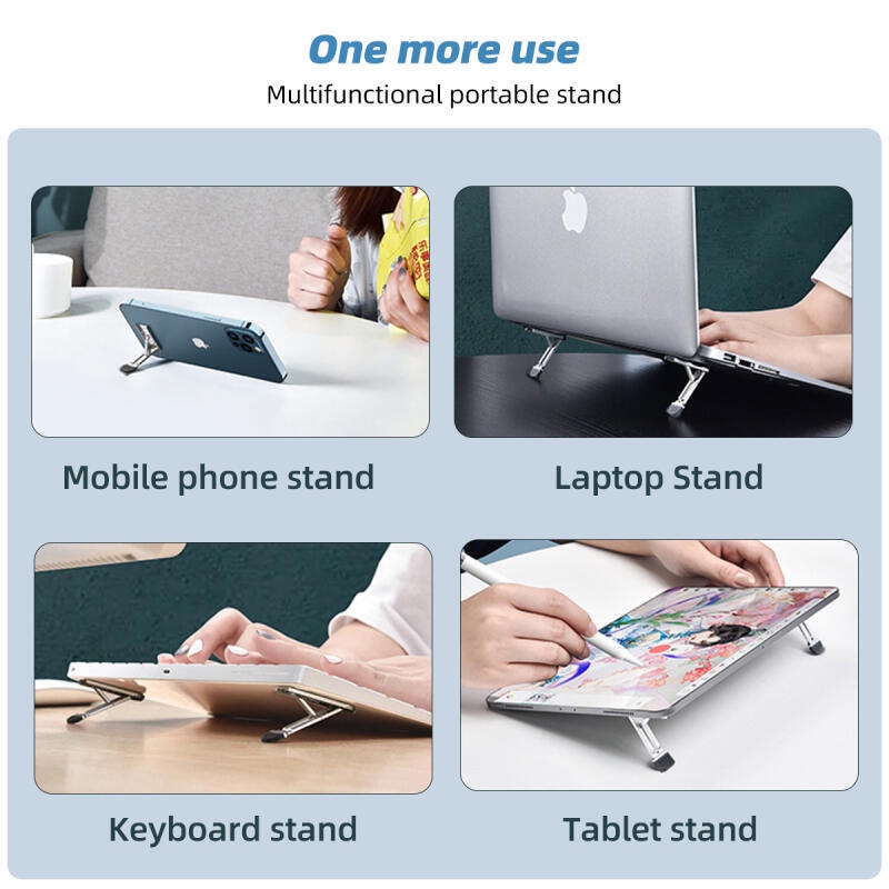 Giá Đỡ Laptop HdoorLink Bằng Nhôm 3 Góc Điều Chỉnh Được Tiện Dụng Điện Thoại