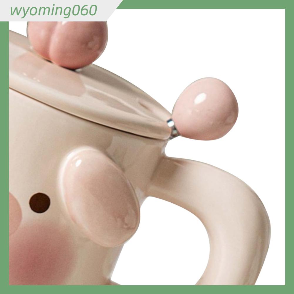 Wyoming060 Hoạt Hình Cốc Cà Phê Có Thìa Nắp Dễ Thương Thú Đáng Yêu Sữa Tập Văn Phòng Trường Học