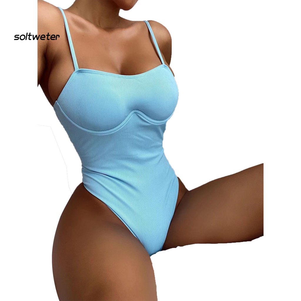 Bộ Đồ Bơi Một Mảnh Bằng Polyester Siêu Mềm Chống Mòn Thiết Kế Đơn Giản Quyến Rũ Dành Cho Nữ
