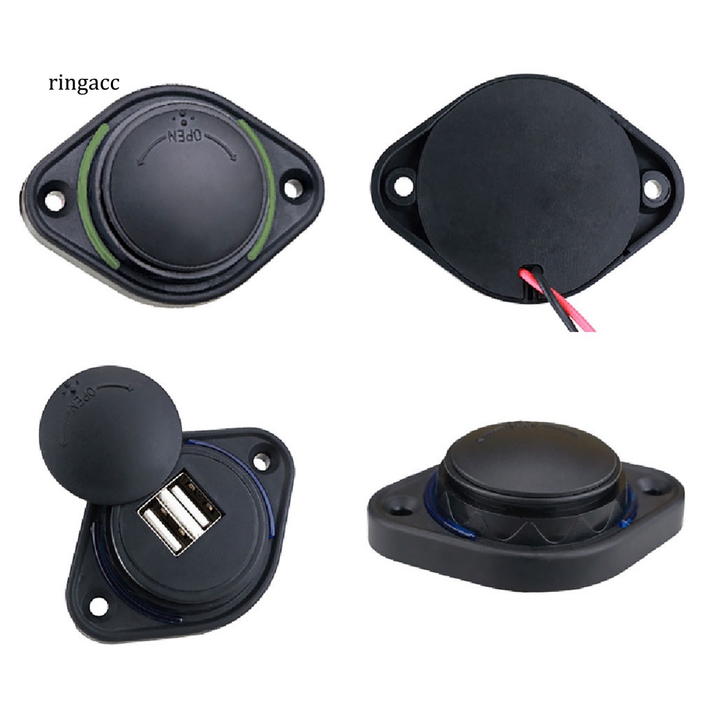 Ổ Cắm Sạc Hai Cổng USB RGA 31A 12-24V Cho Xe Hơi / Tàu Thuyền