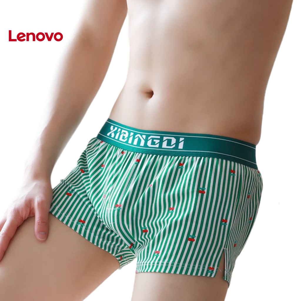 Quần Lót Boxer Lưng Thun Dáng Rộng Thoải Mái In Họa Tiết Hoa Hướng Dương / Cherry Kẻ Sọc Dọc Cho Nam