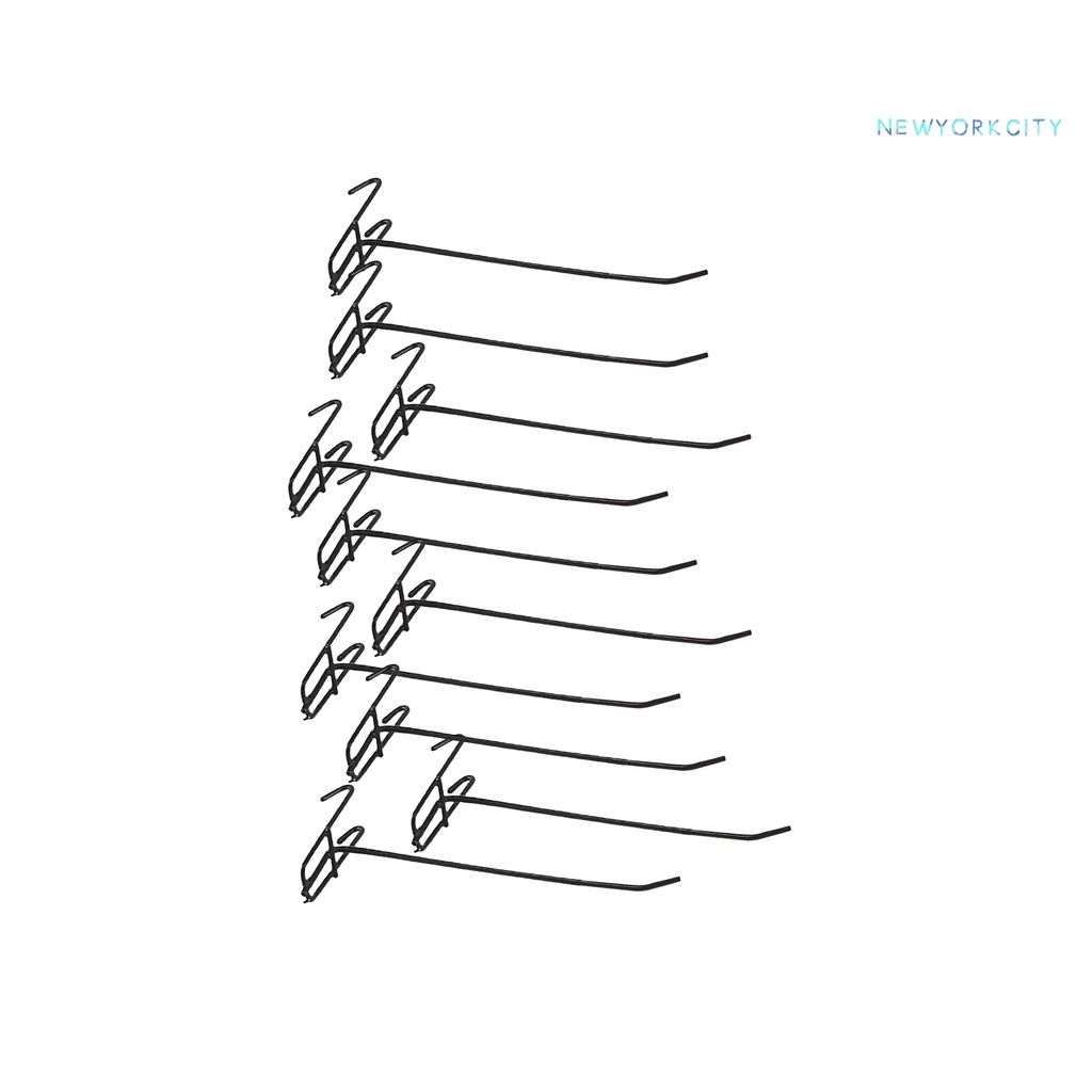 10 Móc Treo Đồ Bằng Kim Loại Chống Mòn Có Thể Tháo Rời Tiện Dụng Cho Gia Đình