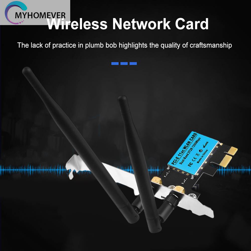 Thẻ Mạng WiFi Băng Tần Kép 2.4GHz / 5GHz Cho Máy Tính