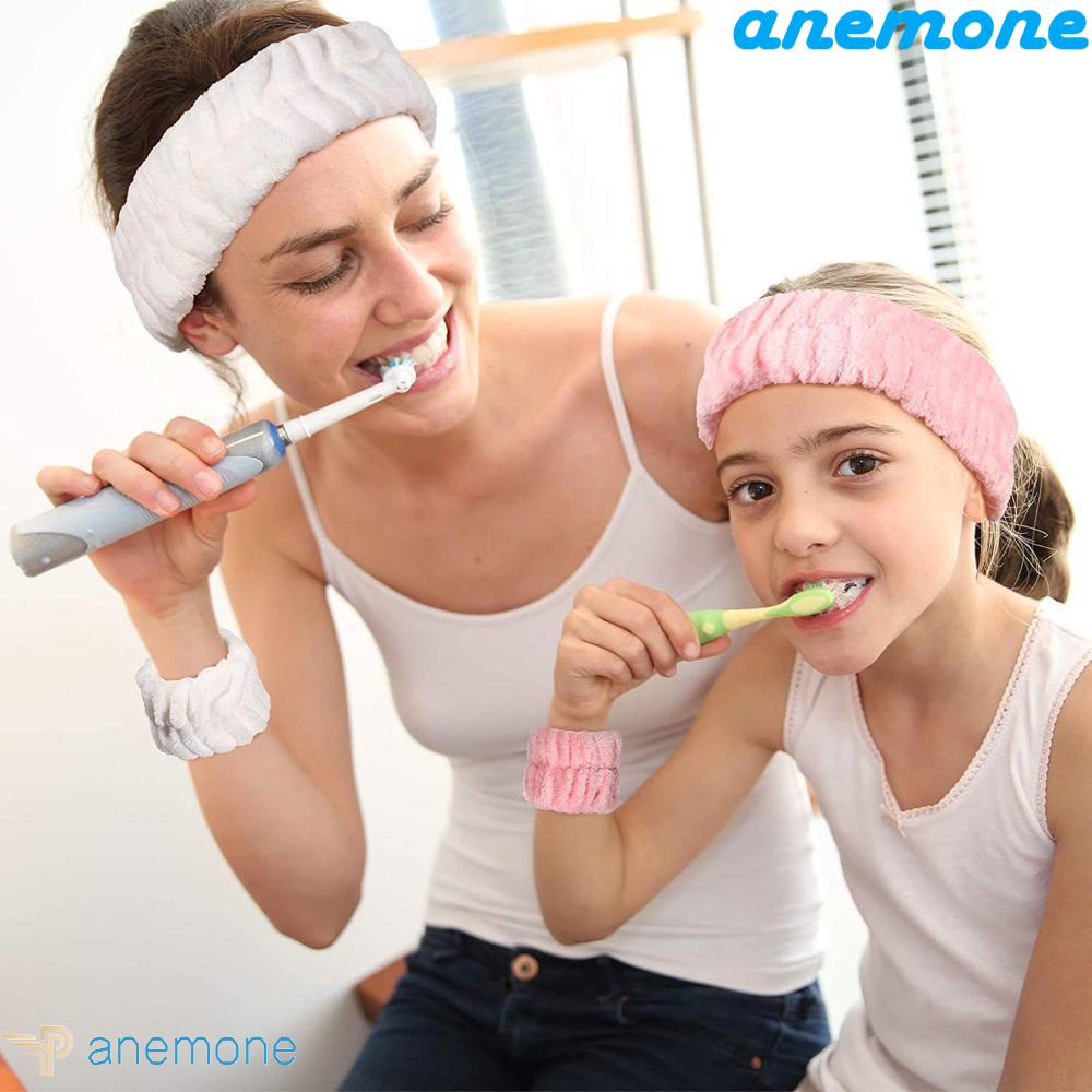 ANEMONE Băng đô cài tóc rửa mặt Bằng Cao Su Mềm Có Thể Điều Chỉnh Phong Cách Hàn Quốc