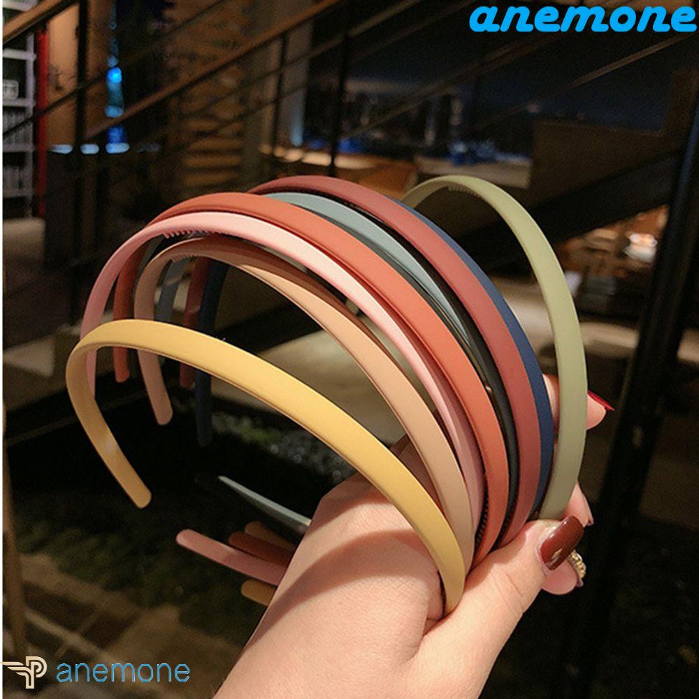 ANEMONE Băng Đô Cài Tóc Màu Trơn Đơn Giản Thời Trang Cho Nữ