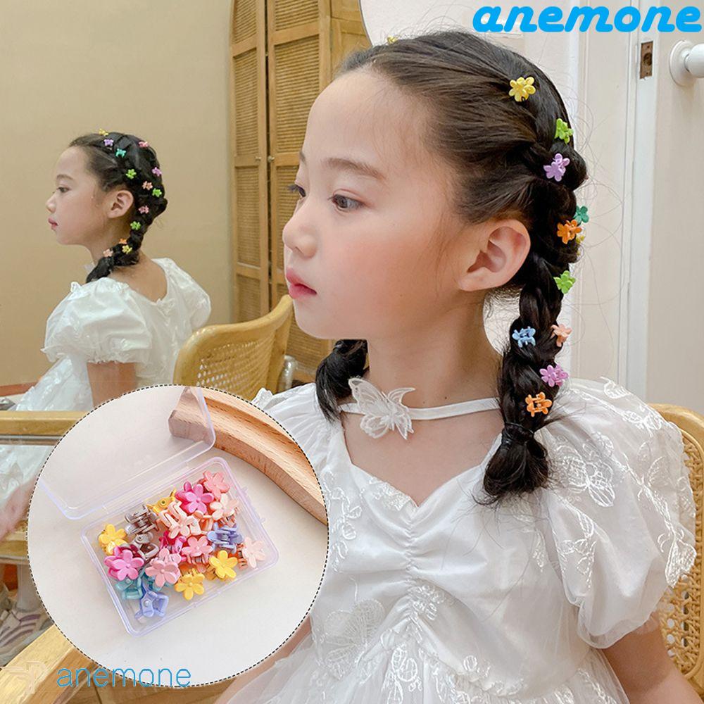 ANEMONE Hộp 20 Kẹp Tóc Càng Cua Hình Vương Miện Phong Cách Hàn Quốc Cổ Điển Thời Trang Cho Bé Gái