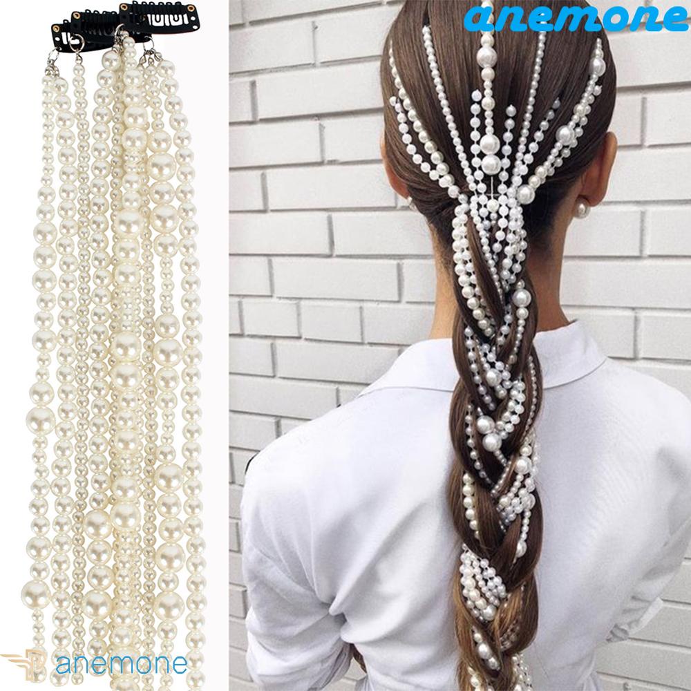 ANEMONE Tóc Giả Tua Rua Dài Kiểu Boho Thời Trang Cho Cô Dâu